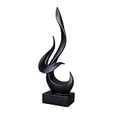 Moderne Deko Skulptur Kunst Schwarze Flamme Deko Statue, Wohnzimmer Schlafzimmer Dekoration Skulpturen Und Figuren