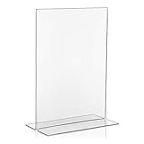 VITAdisplays® T-Werbeaufsteller/T-Ständer/Tischaufsteller/Acryl-Aufsteller, DIN A4 (21×29,7cm), Transparent (NE-380)