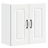 vidaXL Küchen-Hängeschrank Kalmar Weiß Holzwerkstoff, Wandschrank Küche, Wandschrank, Oberschrank, Küchenschrank, Hängeschrank, Oberschrank Küche