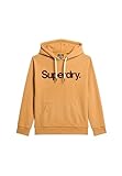 Superdry Herren Klassisches Core Hoodie mit Logo Kurkuma Rotbraun Hellbraun S