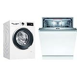 Bosch WNG24440 Serie 6 Waschtrockner, 9 kg Waschen und 6 kg Trocknen & SMV4HVX31E Serie 4 Smarter Geschirrspüler vollintegriert