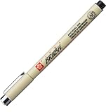 Sakura Pigma BRUSH Pinselstift SCHWARZ (#49), Pigmentmarker mit Pinselspitze, 1 Stück