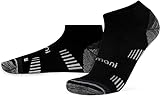 normani 2 Paar Merino Trekking Sneaker-Socken Wandersocken mit Frotteesohle Farbe Schwarz Größe 39-42