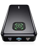 ANSODY Power Bank 65W 25000mAh Powerbank Laptop Klein Aber Stark, 100W Max Externe Handyakkus LED Display USB C Input&Output, Akkupack für iPhone 16 15 14 13 Xiaomi iPad Travel Camping Outdoor (Gray)