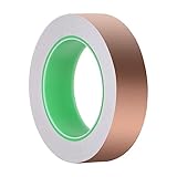 Domkan 50mm X 25M Kupferband,Selbstklebend Abschirmband, beidseitig leitende Kupferband Copper Foil Tape für Gärten Balkone, elektrische Reparaturen, Glasmalerei, Schneckenschutz