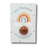 Milaboo® Mutstein zur Einschulung I Glücksbringer für die Schultüte I besonderes Geschenk für Schulkind 2024 (Mutstein Einschulung)