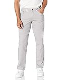 Amazon Essentials Herren 5-Pocket-Stretch-Twillhose, Gerade Geschnitten, Hellgrau, 40W / 30L