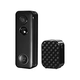 YUNRUX Intelligente Türklingel FAMILIENHAUS Video TÜRSPRECHANLAGE MIT Kamera Video Doorbell KLINGEL mit Gegensprechanlage TÜRKLINGEL Türglocke Video Türklingelmit Infrarotlicht 3MP schwarz