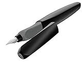 Pelikan Twist 946806 Fountain Pen in Folding Box, Universal for Right and Left Handers with M Nib, Black, 1 Stück (1er Pack)