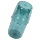 SHINEOFI Glaskrug Satz 550ml Hitzebeständig mit Glasdeckel Transparenter Wasserkrug Nachttisch Karaffe für Fruchtsäfte und Tee