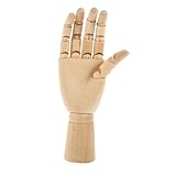 NOLITOY Flexibles Holz handmodell Rechter Hand Gelenkige Gliederpuppe für Künstler Zeichnen Skizzieren Hand skulptur Dekoration für Zuhause und Studium