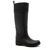 Tommy Hilfiger RUBBER LONG BOOT MONOGRAM ( Regenstiefel Damen, Schwarz (Black), 39 EU