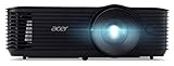 Acer X1228H DLP Beamer (XGA (1.024 x 768 Pixel) 4.800 ANSI Lumen, 20.000:1 Kontrast, 3D, Keystone, 1x 3 Watt Lautsprecher, HDMI (HDCP), Audio Anschluss) schwarz, Home Cinema/Business