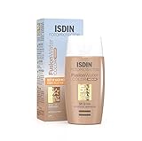 ISDIN Fusion Water Color LSF 50 (Medium) 50ml | Getönte tägliche Sonnencreme für das Gesicht | Ultraleichte Textur