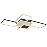 Wandun LED-Deckenleuchte Dimmbar Modern 6 Rahmen Wohnzimmerlampe 90 W Rechteckige Wandlampe Kreatives Design Deckenbeleuchtung für Wohnzimmer, Schlafzimmer, Büro, Flur und Balkon