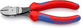KNIPEX Kraft-Seitenschneider schwarz atramentiert mit Mehrkomponenten-Hüllen 160 mm, 74 02 160