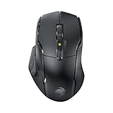Roccat Kone Air – Kabellose Gaming-Maus mit 800 Stunden Akkulaufzeit, 19.000 DPI Optical-Sensor, doppelschichtigen Kautschuk-Seitengriffen, programmierbarem Tasten und Titan Switches, schwarz