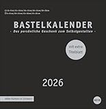 Premium-Bastelkalender schwarz groß 2026: Blanko-Kalender zum Basteln mit extra Titelblatt für eine persönliche Gestaltung. Foto- und Bastelkalender 2026. (Foto-/Bastelkalender Heye)