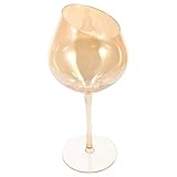 BELLIFFY Bernsteinfarbenes Weinglas, Weinkelche, Party Getränkebecher, Weingläser, Getränkebecher, Glaskelche, Weinbecher, Glasbecher, Cocktailbecher, Wassergläser, Partykelche,