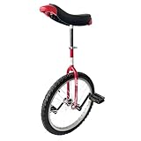 Green Slide Einrad, 20 Zoll, Produktreihe Nova rot, Anfänger (runde Gabel), leichte Aluminiumfelge, ergonomischer Sattel mit Griffen