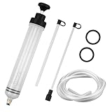 500ml Ölabsaugspritze, Ölabsaugpumpe mit 2 Schlauch,Ölabsaugpumpe & Umfüllpumpe für Verschiedene Öle,Bremsflüssigkeit, Kühlmittel, Getriebeöl – Manuelle Flüssigkeitspumpe Spritze 500ml