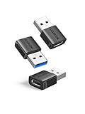 UGREEN USB auf USB C Adapter (3 Stück),10Gbps USB C Buchse zu USB A Stecker Adapter USB C auf USB Kompatibel mit iPhone 16/15/14 Serie iPad Galaxy S24/S23 Serie Laptops Carplay usw