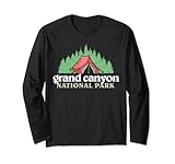 Grand Canyon National Park Retro Zelt Camping Langarmshirt