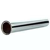 Tecuro Tauchrohr Verstellrohr für Siphon Geruchsverschluss Waschtisch, Ø 32 mm, Länge 200 mm Edelstahl V2A glänzend verchromt für 1 1/4 Zoll Anschluss