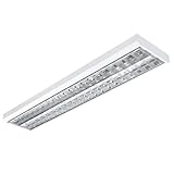 ELG Leuchten LED Rasteranbauleuchte 150cm 2-flammig Vorverdrahtet für LED Röhren Daylight Büroleuchte Deckenleuchte Rasterleuchte optional Pendelleuchte