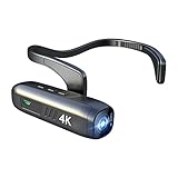 JANZU 4K 30FPS Head Mounted Camera Tragbare WiFi-Video-Camcorder-Kamera 120 ° Weitwinkelobjektiv Anti-Shake-APP-Steuerkamera