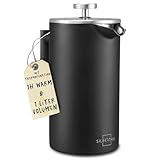 SILBERTHAL French Press Thermo 1 Liter - Kaffeebereiter Edelstahl - Doppelwandig isolierte Kaffeepresse - Ideal fürs Verschenken an Kaffeeliebhaber