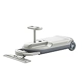 laufrad Reinigungskart for Kinder, elektrisches Wackelauto 5-Gang-Teleskopräder mit Beleuchtung, tragbares Gokart for Kinder ab 3 Jahren autoscooter(Blanc,Dual Motor)