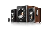 Edifier S360DB 2.1 Regellautsprecher und Subwoofer Lautsprechersystem Bluetooth V5.1 aptX kabelloser Sound für Arbeitszimmer, Wohnzimmer und kleine Räume