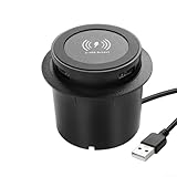 Pumixiy Embedded Desktop Wireless Charger, Standard Wireless Fast Charging Station 10W Invisible Wireless Charger For Phone Watch Earbuds Office Home Bedside Table