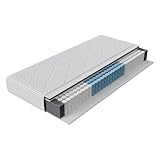 Novilla Matratze 90x200 cm Federkernmatratze Härtegrad H4 Öko-Tex Zertifiziert 7 Zonen Taschenfederkern mit Komfortschaum und Atmungsaktiv Bezug Matratzen Höhe 24 cm