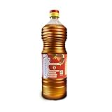 Patanjali Kachi Ghani Mustard Cooking Oil 1L – Kaltgepresstes Senföl für Kochen, Braten & Hautpflege | Reich an Omega-3, Vitamin E, MUFA | Traditioneller Geschmack & Aroma mit Kajal Sticker