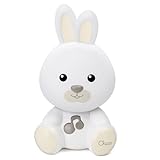 Chicco Hase-Nachtlicht, tragbare Hasen-Lampe mit klassischer Musik und beruhigenden Klängen, Zwei Sich entwickelnde Modi, tragbares Nachtlicht und Orientierungslicht, 0 Monate +, neutral