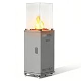 Gas Terrassenstrahler - 11kW Leistungsstarker Standheizer mit Rädern für Garten - Terrasse & Außenbereiche - Tragbarer Propan Heizer inkl. Regler & Schlauch