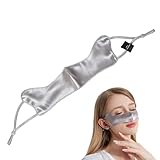 Generisch Seidene Gesichtsbedeckung - Waschbar Weich Winddicht Staubdicht Atmungsaktiv Outdoor Zubehör | Reisen Nasenmaske,Für Urlaub Pendeln Aktivitäten Zuhause Radfahren Bei Stäubigem