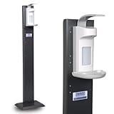 SWAVGO - Hygienestation mit Desinfektionsspender - Desinfektionssäule mit Sensor oder Manual - Desinfektionsstation für Innen & Außen (Manual 500ml mit Tropfschale)
