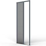 Fliegengitter Tür, Insektenschutz nach Maß als Plissee für Balkontür, Schiebetür und Terrassentür mit und ohne Bohren - Wetterfestes Fliegennetz aus Fiberglasgewebe, Alu-Führungsschienen Mehrfarbig