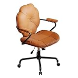 YAONJS Computerstuhl, Bürostuhl Mit Rückenlehne, Bequemer Sitz, Arbeitsstuhl, Schlafzimmerstuhl, Lift, Ergonomischer Drehstuhl(Brown)