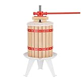 Wiltec 6L Obstpresse aus Buchenholz inkl. Presstuch,...