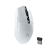 Logitech G305 LIGHTSPEED kabellose Gaming-Maus mit HERO 12K DPI Sensor, Wireless Verbindung, 6 programmierbare Tasten, 250 Stunden Akkulaufzeit, Leichtgewicht, PC/Mac - Weiß