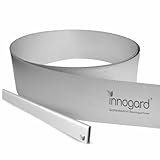 innogard 6009-001 – Rasenkantenband – aus Alu-Zink – Höhe 20 cm, dünn und stabil – Beet-Begrenzung mit 10 m Länge