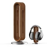 BRIMFORD Kopfhörer Ständer Holz Schreibtisch - U-Form Headset Halterung - Aluminium Gaming Kopfhörer Aufbewahrung - Universal für Sennheiser Bose Sony Airpods Max - Tisch Organizer Accessoire