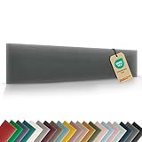 VELUYA Wandpolster Wandkissen Rechteck – Samt, Polsterplatte 90 x 30 cm, Polsterpaneele, Oeko-TEX, Made in EU, Anthrazit M02