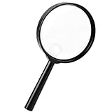 Handleselupe, schwarz, 2,5-Fach, 10-Fach, Lupe, 90 mm,...