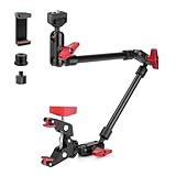 JEBUTU 22'/57cm Magic Arm mit Super Clamp, 360° Flexibel Kamera Tischstativ & Klemme, Overhead Stativ Handy, Gelenkarm Tisch Halterung mit 1/4'-Gewinde für LED Licht, Kamera, Webcam, Mikrofon