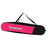 Granori Snowboardtasche | Snowboardrucksack 2-in-1 Tasche für Snowboard mit Bindung bis 150 cm – Boardbag mit zusätzlichem Platz für Skihelm und Skischuhe (Neonrot-Schwarz, 150 cm)